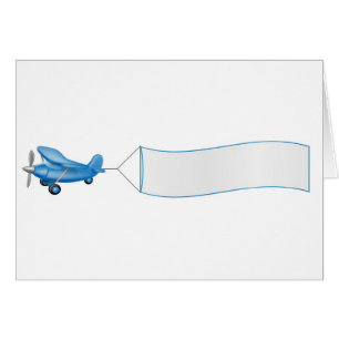 Cartão Avião que puxa a bandeira