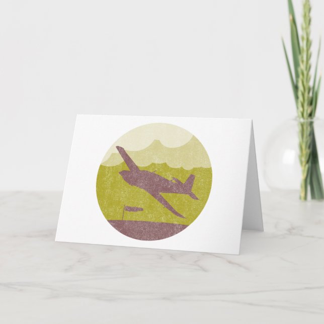 Cartão Avião Vintage (Frente)