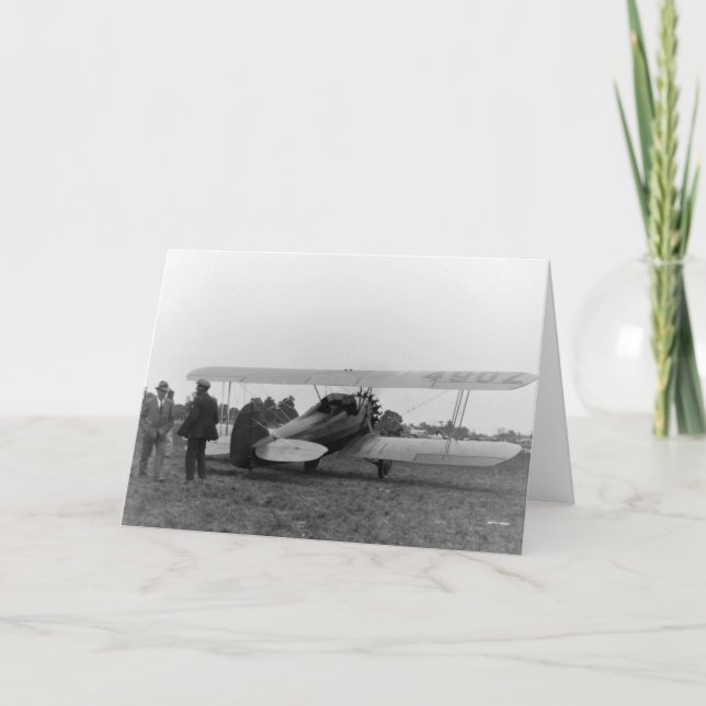 Cartão Avião Vintage Cessna de 1920 (Frente)