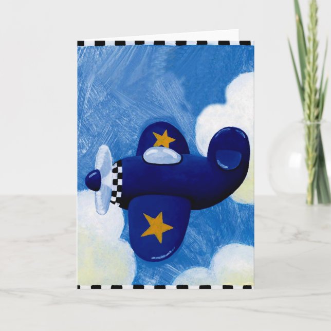 Cartão avião voando (Frente)