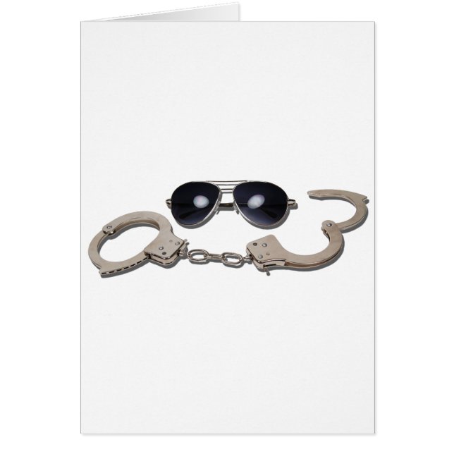 Cartão AviatorGlassessHandcuffs103110 (Frente)