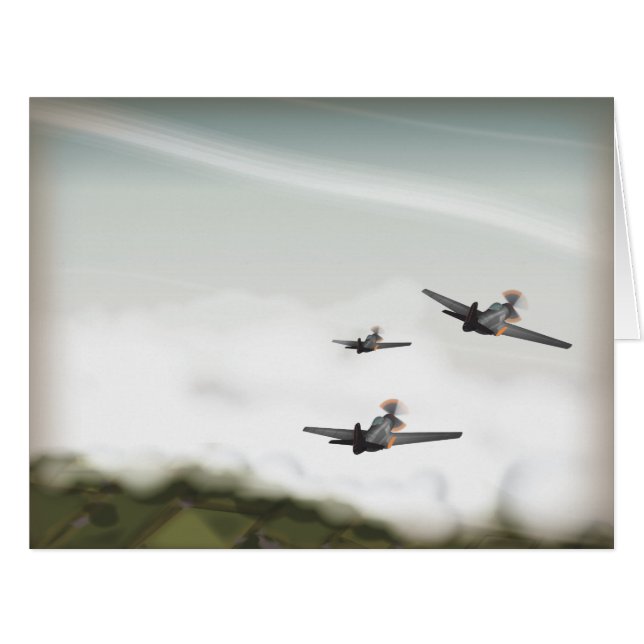 Cartão Aviões da Segunda Guerra Mundial (Frente horizontal)