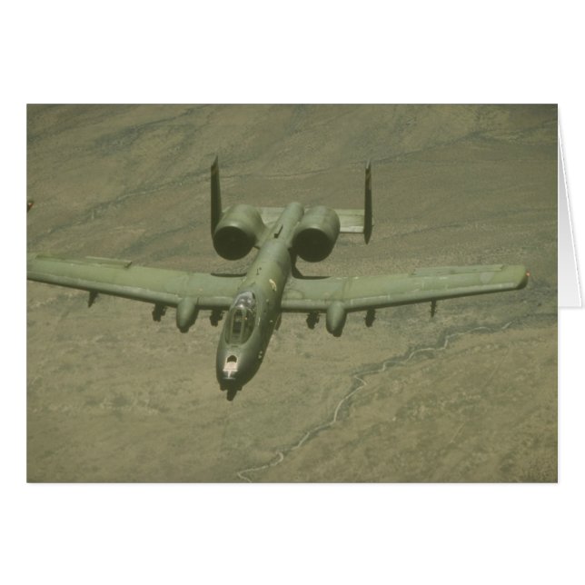 Cartão Aviões do anti-tanque de A-10 Warthog, tiro aéreo (Frente Horizontal)