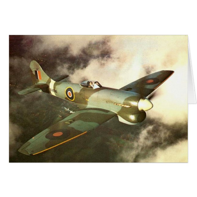 Cartão Aviões históricos do tempo de guerra WW2 em vôo (Frente Horizontal)