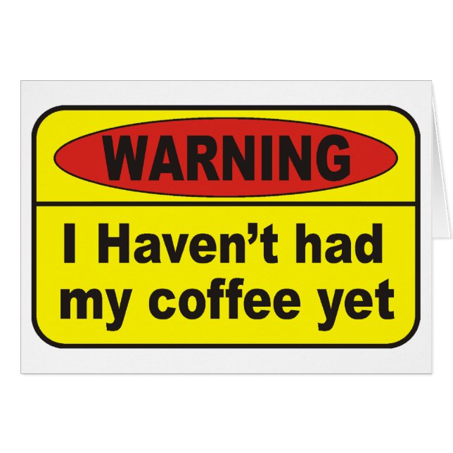 Cartão Aviso - café (Frente Horizontal)