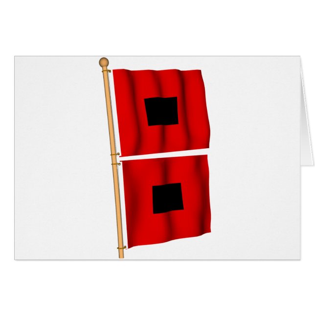 Cartão Aviso do furacão (Frente Horizontal)