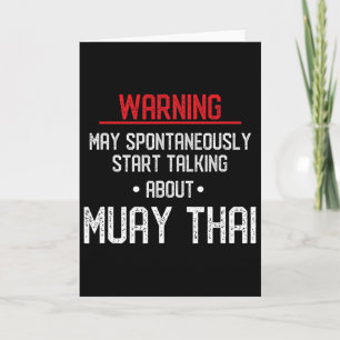 Cartão Aviso engraçado de Muay Thai - Nak Muay, Gif de Ki