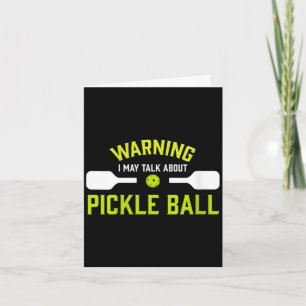 Cartão Aviso engraçado de pickle ball feminino