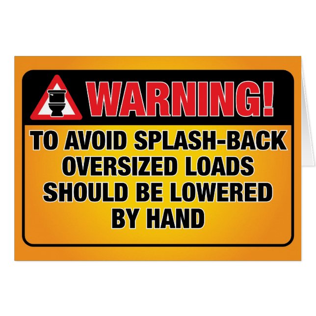 Cartão AVISO - Evite a placa Dentro do Vazio de abertura (Frente Horizontal)