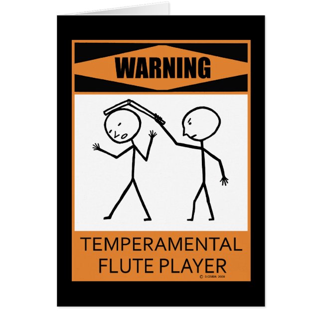 Cartão Aviso! Leitor de Fluxo Temperado (Frente)