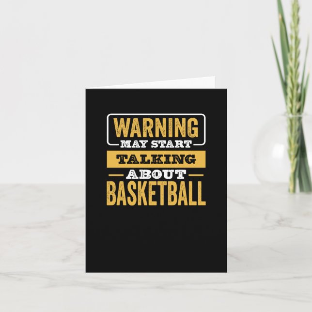 Cartão Aviso Pode Começar A Falar Sobre Basquete (Frente)