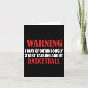 Cartão Aviso Posso Falar Espontaneamente Sobre Basquete