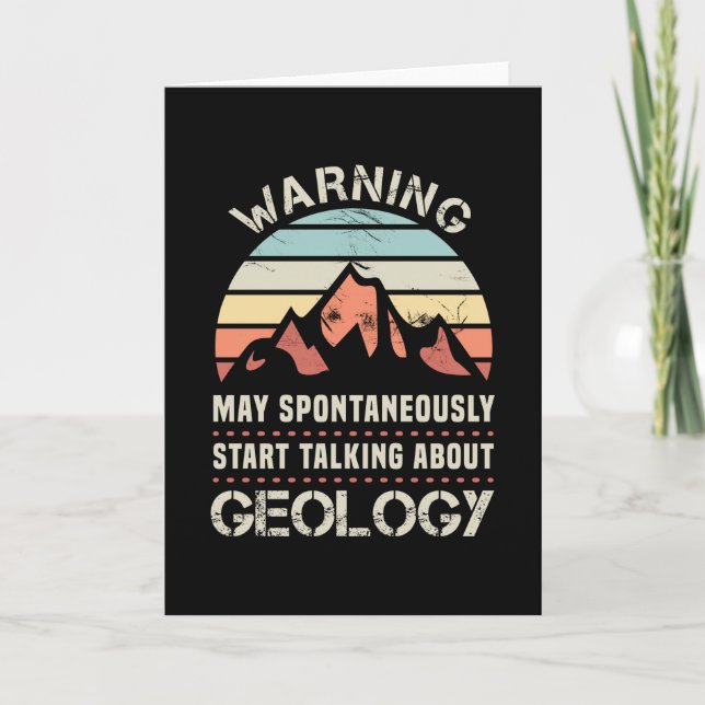 Cartão Avisos podem falar sobre Geology Gift (Frente)