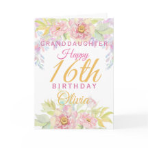 Avó 16 Aniversário Rosa Rosa Rosa Rosa Floral