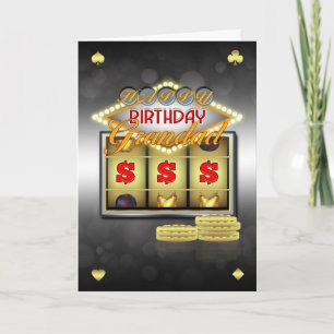 Cartão Avô Aniversário Com Slots E Moedas