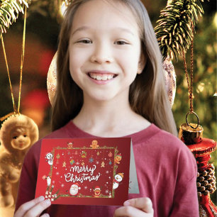 Cartão Avô, Bonita Reindeer e Natal