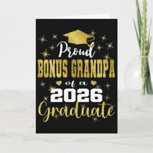 Cartão Avô Bônus Super Orgulhoso de Graduado de 2026 Grad