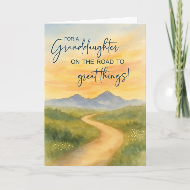 Cartão Avó Cardíaca Fora para a Montanha da faculdade (Frente)