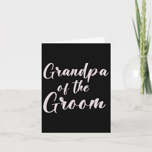Cartão Avô Da Equipe De Casamento De Tee Do Groom Gra (Frente)