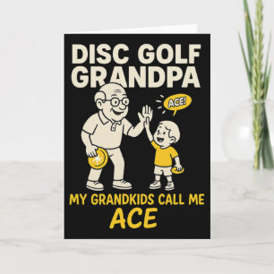 Cartão Avô de Disc Golf Meus Netos Me Chamam de Ás 