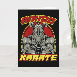 Cartão Avô de Kickboxing Artes Marciais