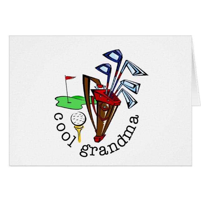 CARTÃO AVÓ DO JOGADOR DE GOLFE (Frente Horizontal)