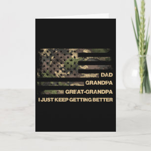 Cartão Avô do Papai Avô Camuflado Bandeira Pais Dia dos A