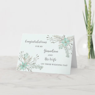 Cartão Avô e suas Parabéns de casamento da esposa