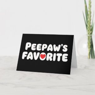 Cartão Avô Engraçado Favorito do Peepaw, Humor Familiar F