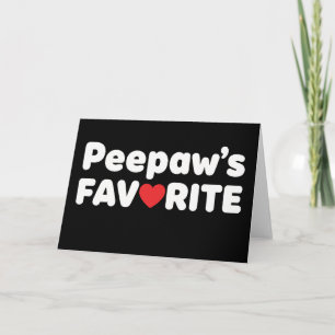 Cartão Avô Engraçado Favorito do Peepaw, Humor Familiar F