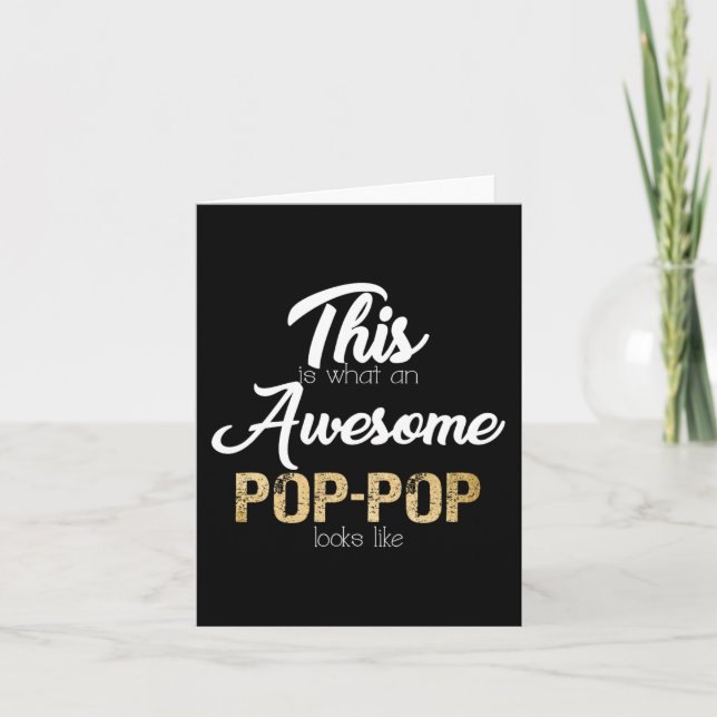 Cartão Avô especial Pop-Pop de incrível (Frente)