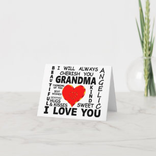 Cartão Avó, Eu Te Amo