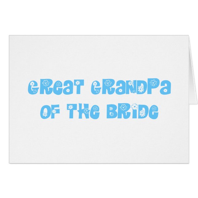 Cartão Avô excelente da Noiva (Frente Horizontal)
