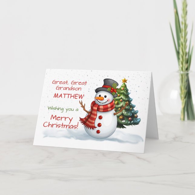 Cartão Avô Excelente excelente Bom Natal (Frente)