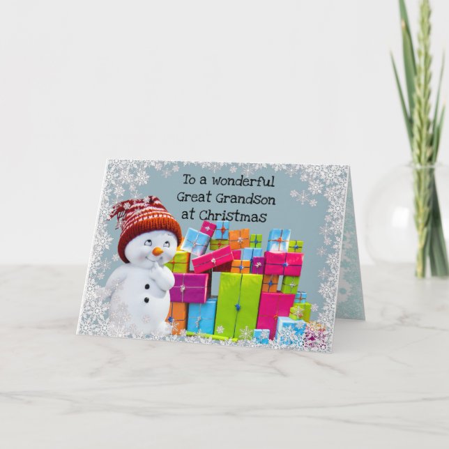 Cartão Avô excelente no Natal (Frente)