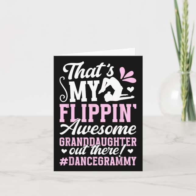 Cartão Avô Incrível Dança Grammy De Uma Dançarina Gra (Frente)