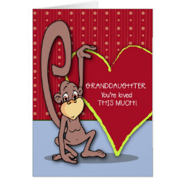 Cartão Avô, macaco bonito no dia do Namorados