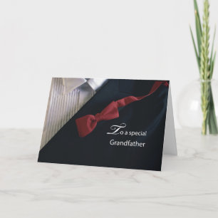Cartão Avô, Obrigado, Tie Black Tuxedo.