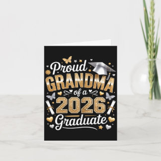 Cartão Avó orgulhosa de uma turma de graduados de 2026