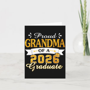 Cartão Avó Orgulhosa Graduada 2026 Para Ilustração