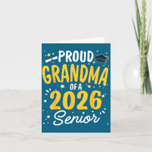 Cartão Avó Orgulhosa Ilustração de Graduação de 2026