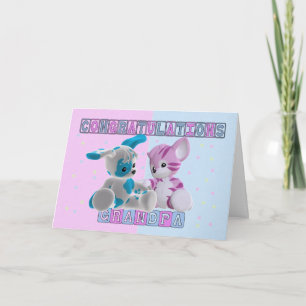 Cartão Avô Para Parabéns Gêmeos