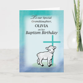 Cartão Avô Personaliza Nome Baptism Aniversário La