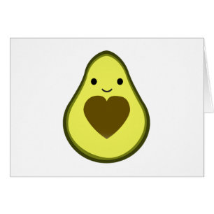 Cartão Avocado ama absurdo absurdo com coração