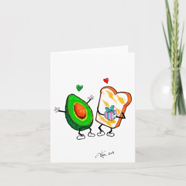 Cartão Avocado and Toast birthday card (Frente)