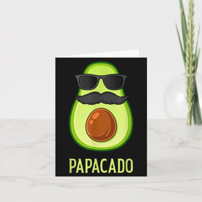 Cartão Avocado Dad Papacado Funny Daddy Father Avocado  (Frente)