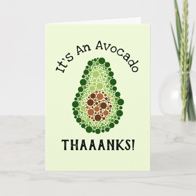 Cartão Avocado em pontos (Frente)