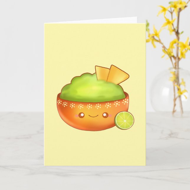 Cartão Avocado Guacamole E Chips Tortilla (Flor Amarela)