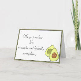 Cartão Avocado Love Blank Inside Greeting Card