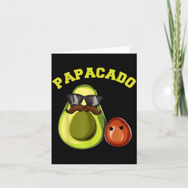 Cartão Avocado Shirt For Men, Papacado Pregnancy Announce (Frente)